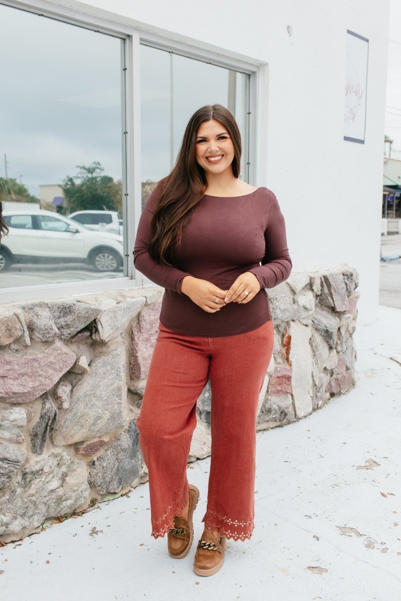 Mocha Mood Top - Reg & Curvy - Macoma Boutique120 Long Sleeve