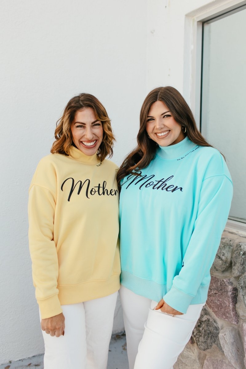 Mother Mock Neck Pullover In Mint - Macoma Boutique130 Sweaters