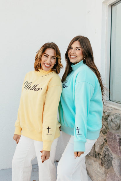 Mother Mock Neck Pullover In Mint - Macoma Boutique130 Sweaters