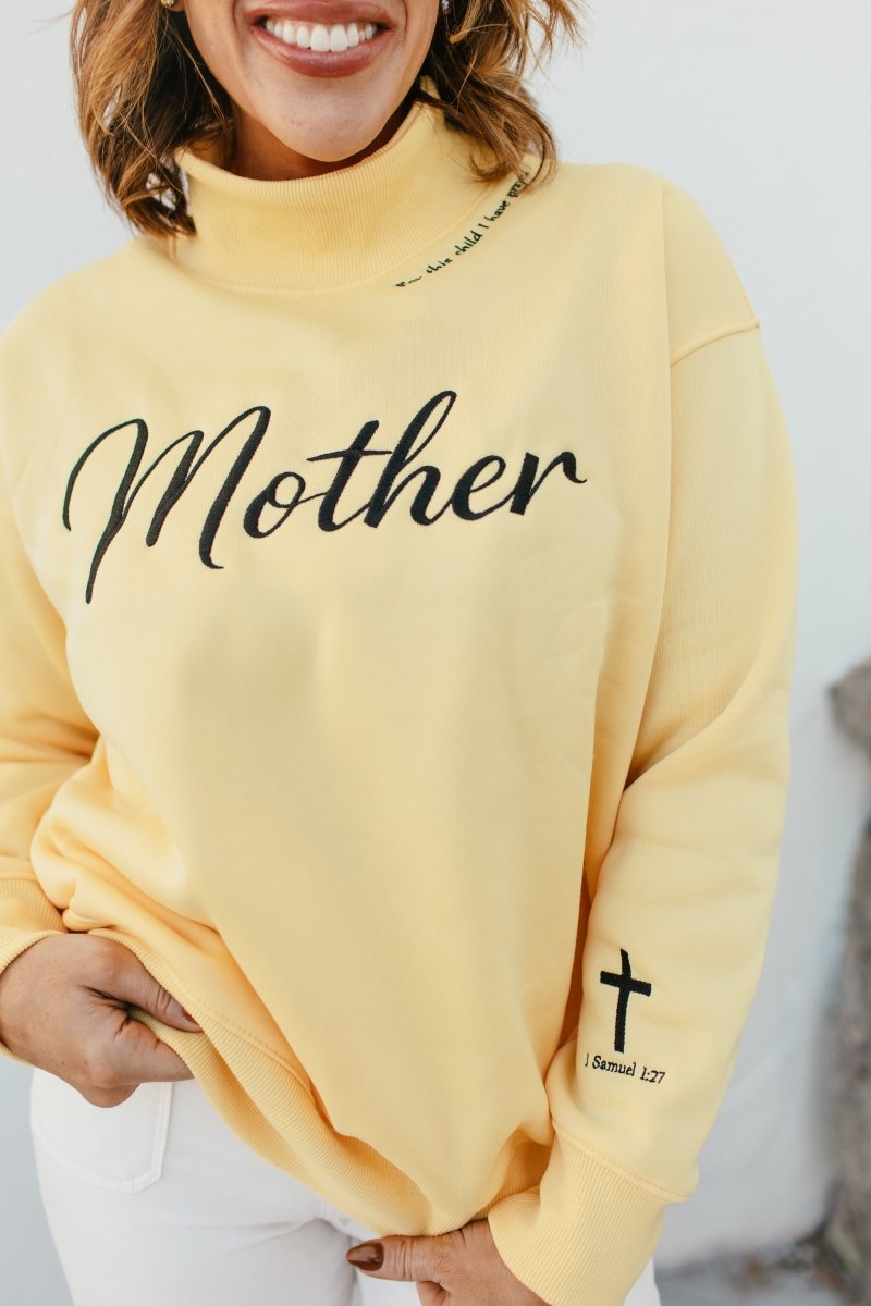Mother Mock Neck Pullover In Yellow - Macoma Boutique130 Sweaters