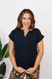 BLACK FRIDAY DEAL:Navy & Necessary Top - Reg & Curvy- FINAL SALE