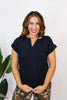 Navy & Necessary Top - Reg & Curvy - Macoma Boutique100 Short Sleeve