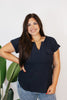 Navy & Necessary Top - Reg & Curvy - Macoma Boutique100 Short Sleeve