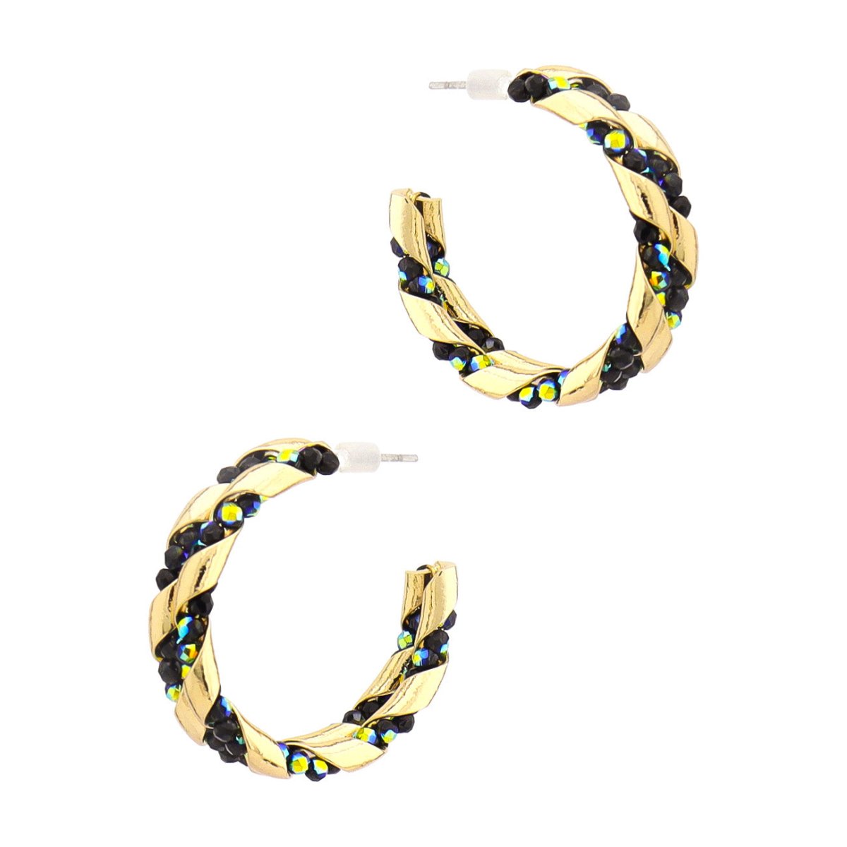 Night Out Hoops In Black - Macoma Boutique315 Jewelry