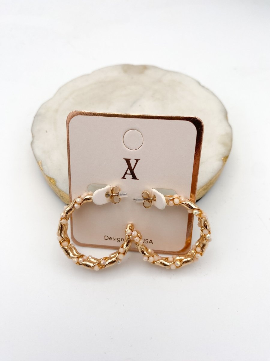 Night Out Hoops In Natural - Macoma Boutique315 Jewelry
