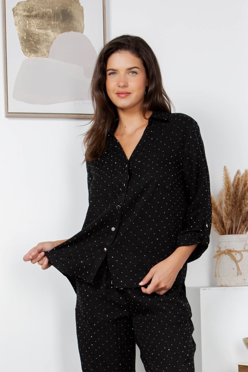 Night Out In Nashville Top In Black - Reg & Curvy - Macoma Boutique120 Long Sleeve