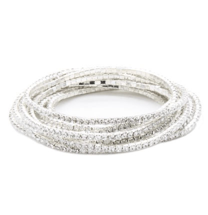 No Rules Rhinestone Stretch Bracelet in 3 Colors - Macoma Boutique315 Jewelry