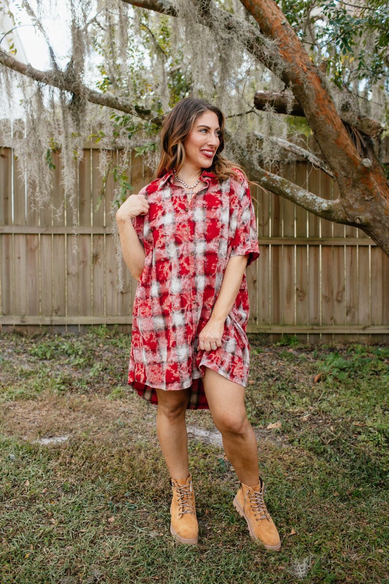 Not Your Average Plaid Dress - Macoma Boutique250 Dresses