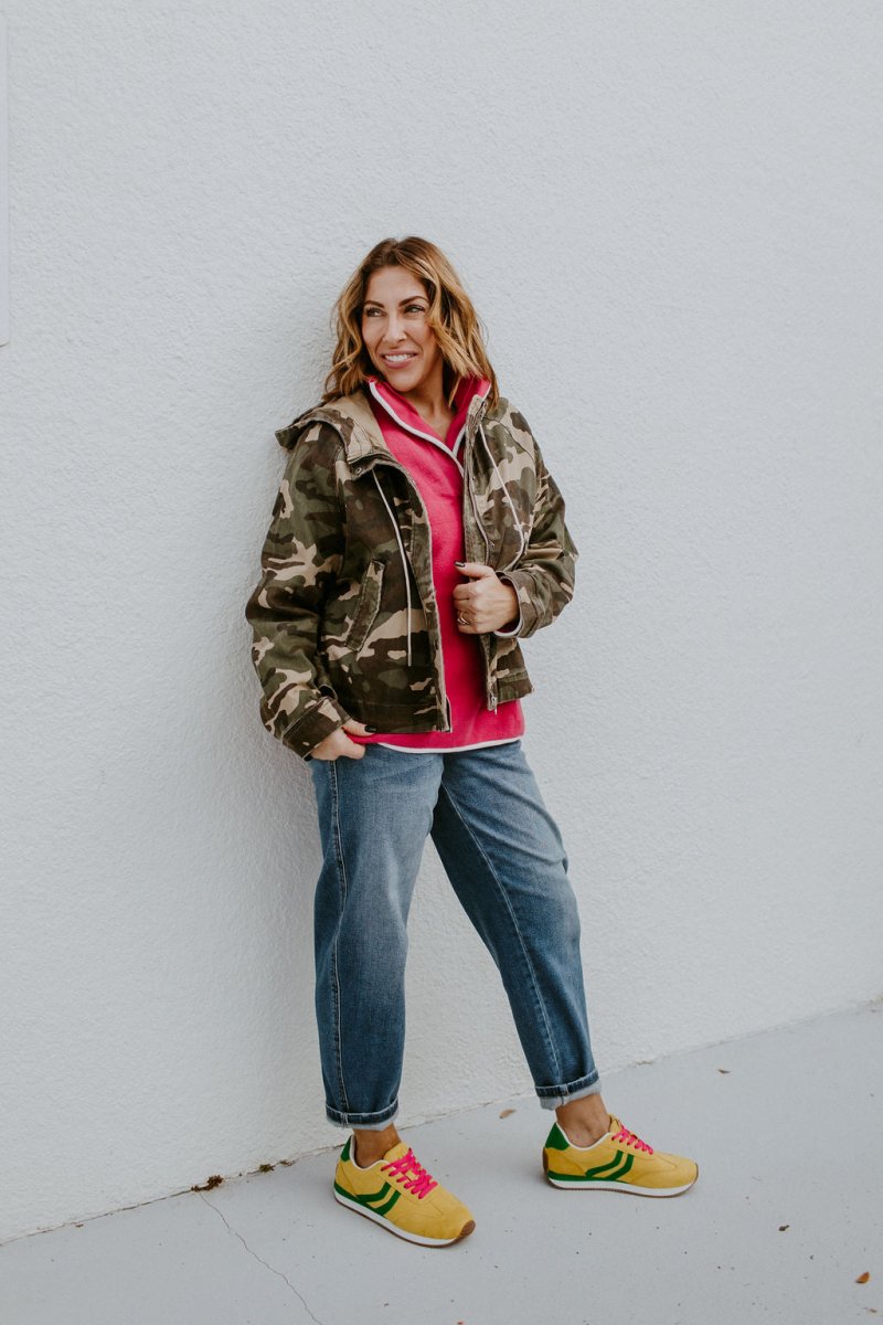 Off Duty Camo Jacket - Reg & Curvy - Macoma Boutique240 Jackets/Blazers