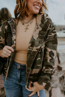 Off Duty Camo Jacket - Reg & Curvy - Macoma Boutique240 Jackets/Blazers