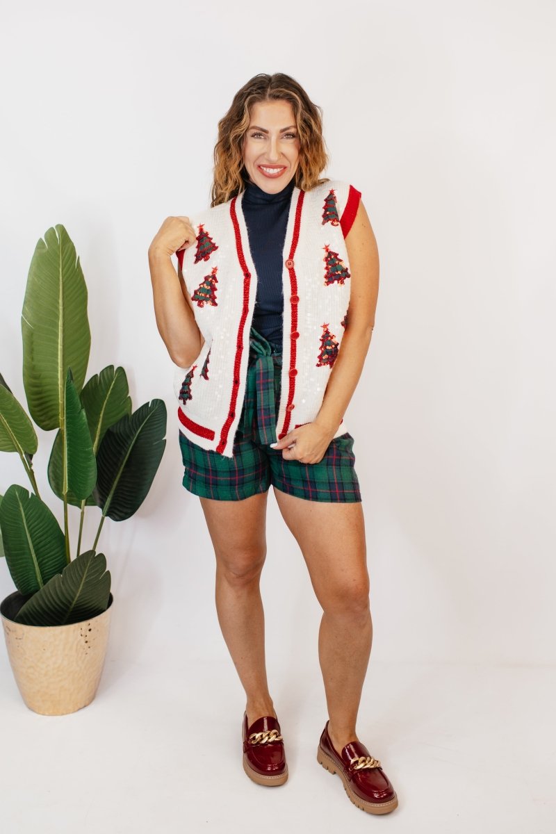 Oh Christmas Tree Vest - Reg & Curvy - Macoma Boutique230 Outerwear