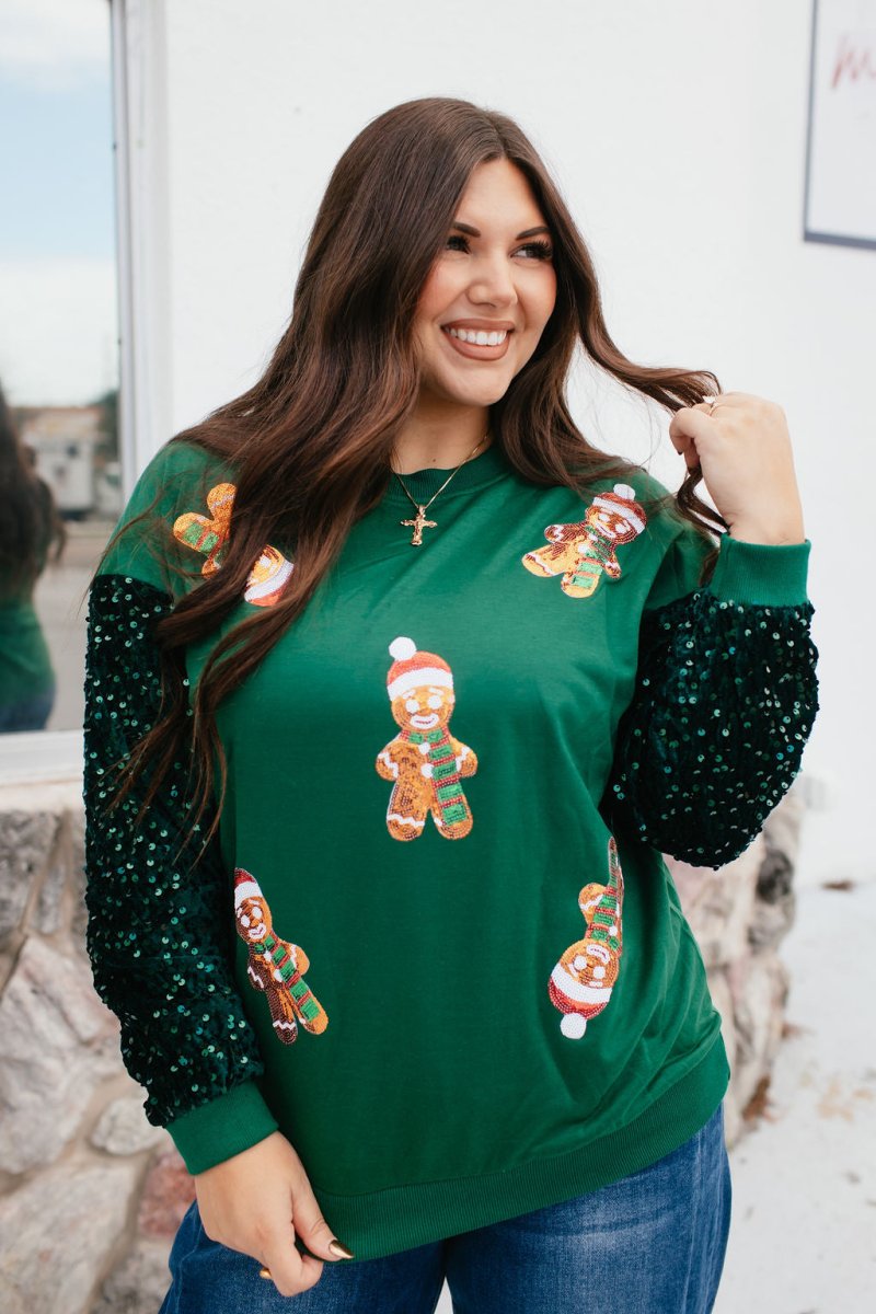 Oh Snap Gingerbread Sweater - Reg & Curvy - Macoma Boutique130 Sweaters