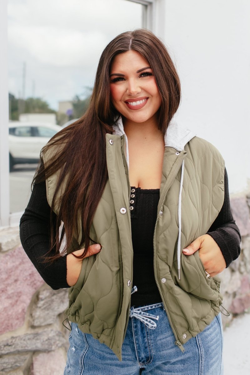 Olive Branch Vest - Macoma Boutique230 Outerwear