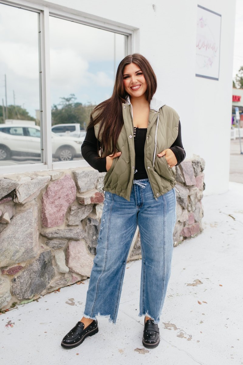 Olive Branch Vest - Macoma Boutique230 Outerwear