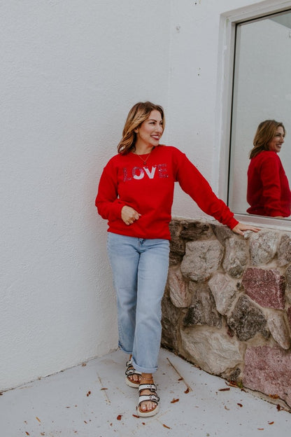 Ombre Love Graphic Pullover - FINAL SALE - Macoma Boutique555 Presales