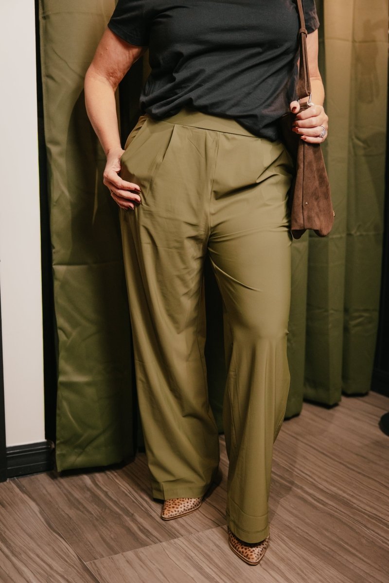 On The Agenda Pants In Khaki Green - Macoma Boutique210 Other Bottoms