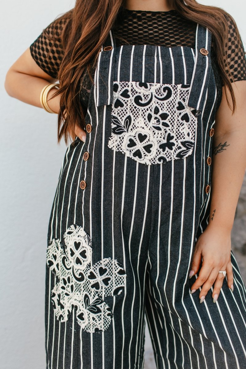 On The Line Overalls - Reg & Curvy - Macoma Boutique260 Jumpsuits/Rompers/Overalls