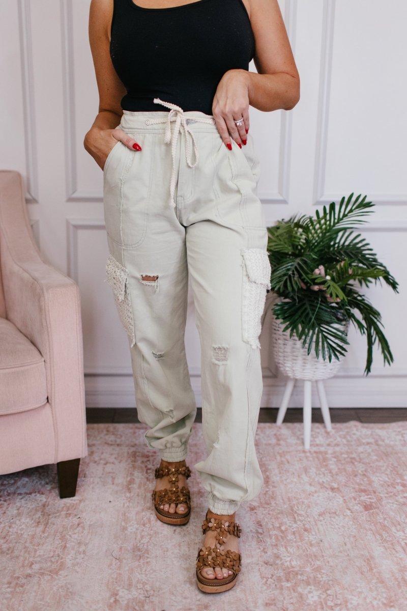 On the Move Pants in Pistachio- FINAL SALE