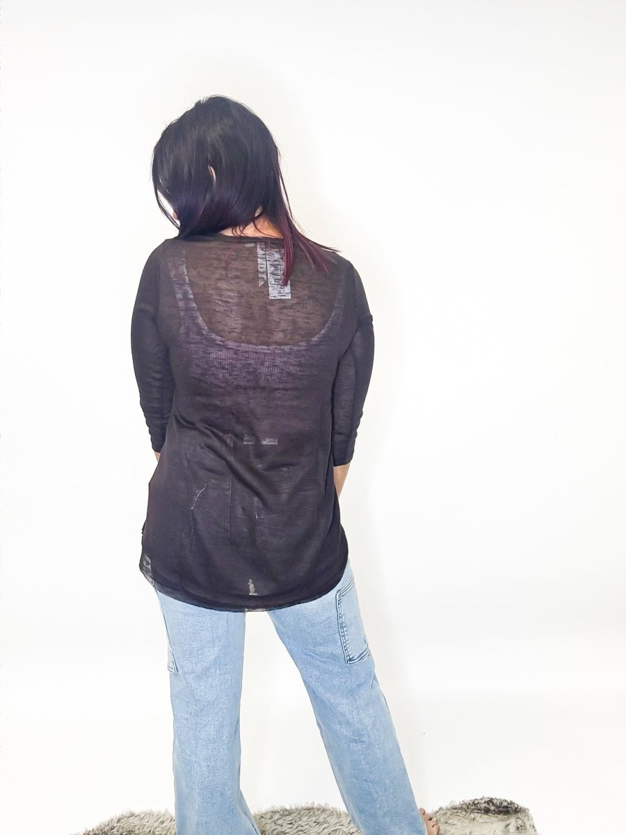 Open Highway Top in Fudge Brown - Macoma Boutique120 Long Sleeve