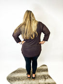 Open Highway Top in Fudge Brown - Macoma Boutique120 Long Sleeve