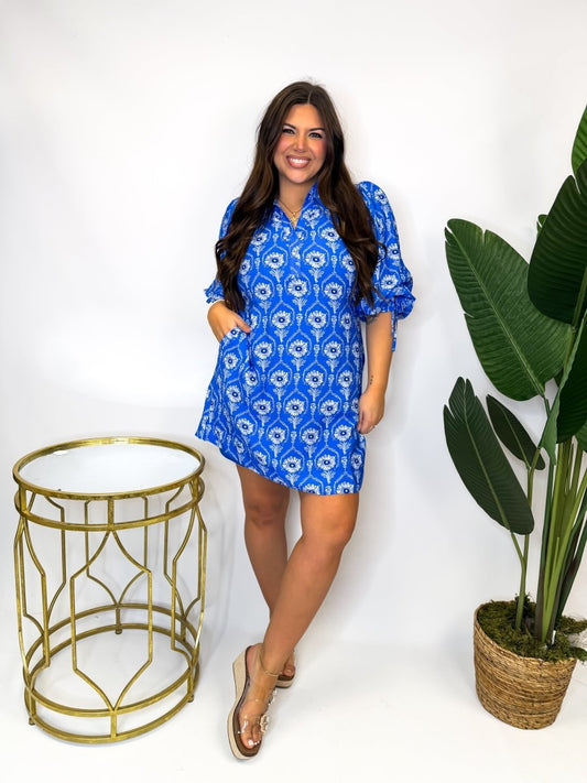 Out Of The Blue Dress - Reg & Curvy - Macoma Boutique250 Dresses