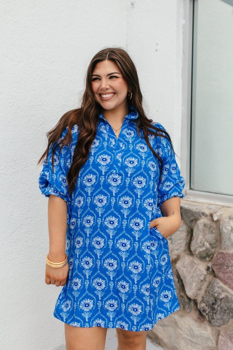 Out Of The Blue Dress - Reg & Curvy - Macoma Boutique250 Dresses