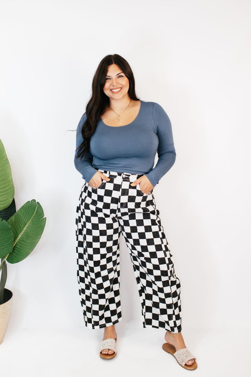 Out Of Touch Top in Navy - FINAL SALE - Macoma Boutique120 Long Sleeve