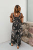 Painted Meadow Overalls In Black Denim - Macoma Boutique260 Jumpsuits/Rompers/Overalls