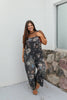 Painted Meadow Overalls In Black Denim - Macoma Boutique260 Jumpsuits/Rompers/Overalls