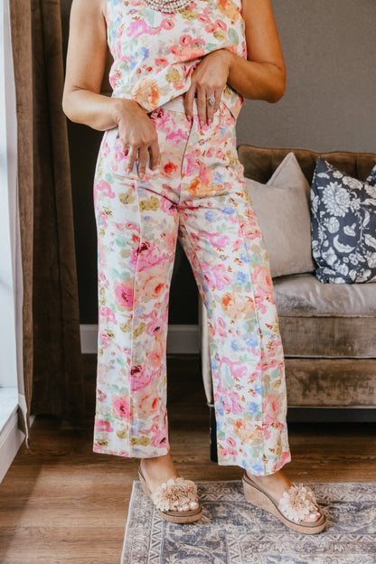 Painted Petals Pants - Macoma Boutique210 Other Bottoms