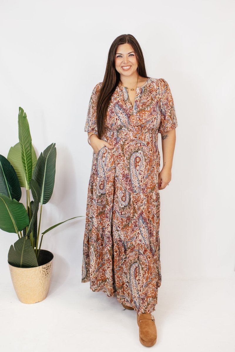 Paisley Perfection Maxi Dress - Reg & Curvy - Macoma Boutique250 Dresses