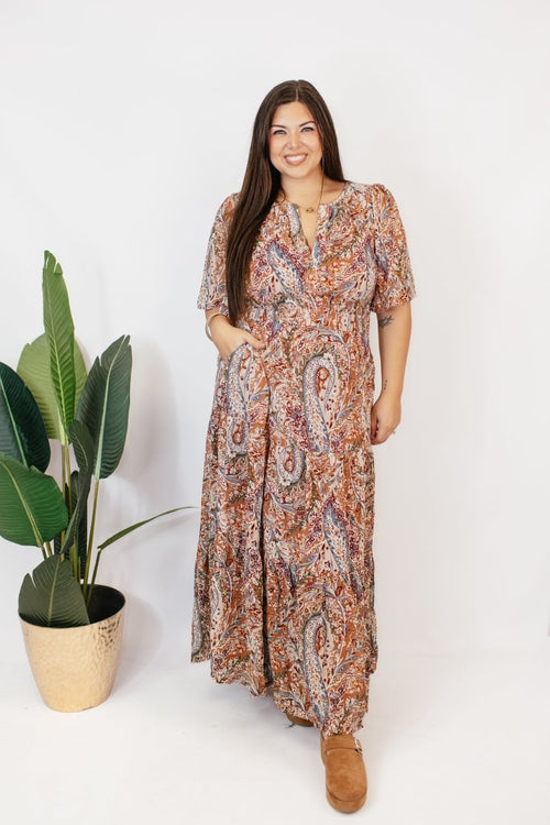 Paisley Perfection Maxi Dress - Reg & Curvy - Macoma Boutique250 Dresses