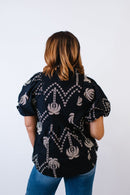 Palm Paradise Top - Reg/Curvy FINAL SALE - Macoma Boutique100 Short Sleeve