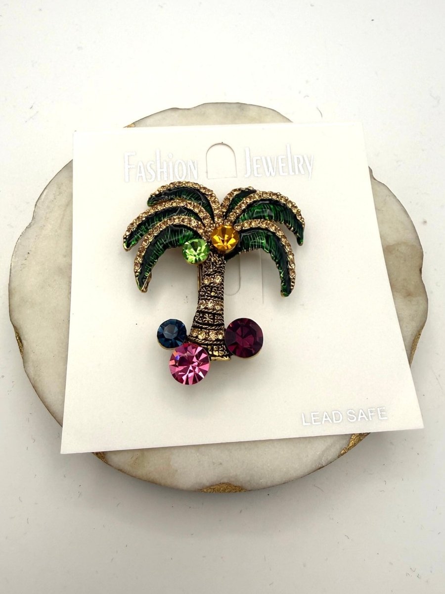 Palm Tree Brooch - Macoma Boutique310 Accessories
