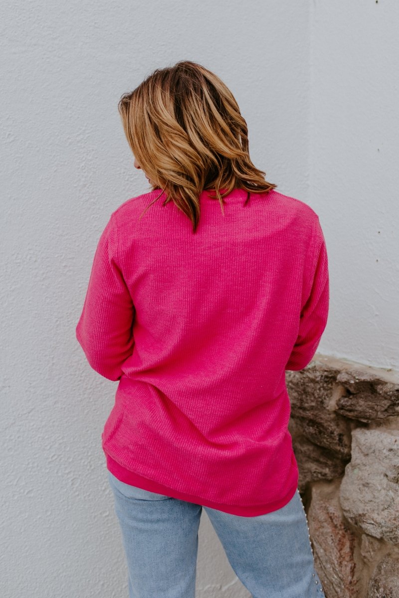 Patched Heart Corded Graphic Pullover - FINAL SALE - Macoma Boutique555 Presales