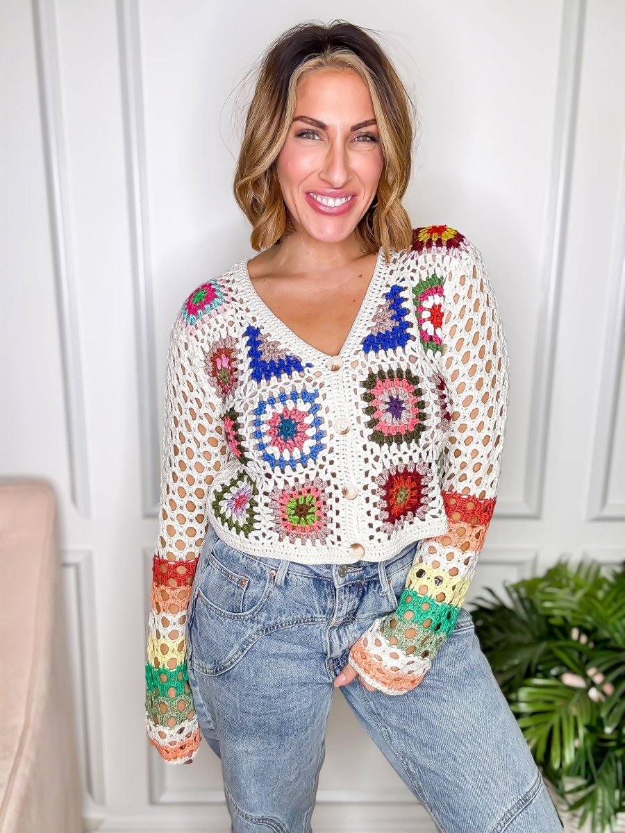 Patchwork Cardigan - Reg/Curvy - FINAL SALE - Macoma Boutique220 Cardigans/Kimonos