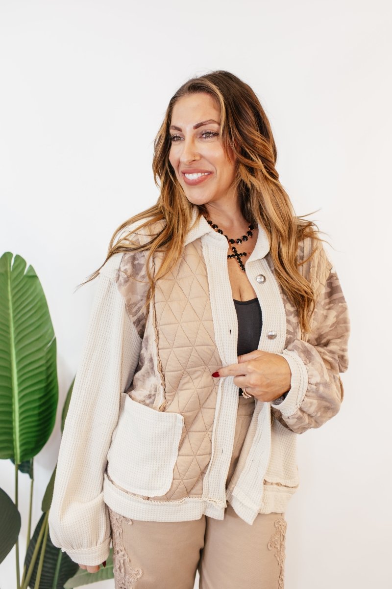 Patchwork Perfection Jacket - Macoma Boutique240 Jackets/Blazers