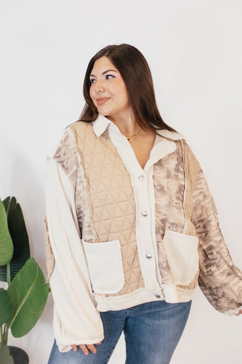Patchwork Perfection Jacket - Macoma Boutique240 Jackets/Blazers