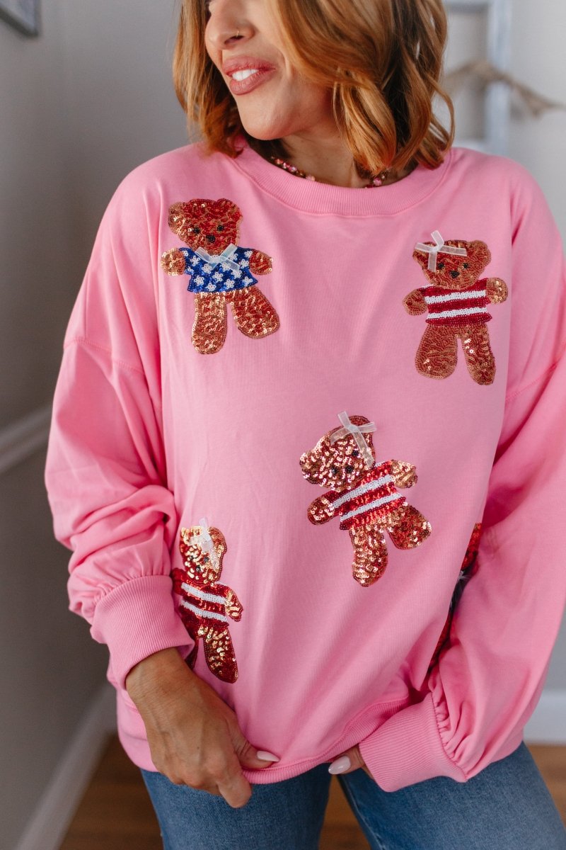 Patriotic Bears Sweatshirt - FINAL SALE - Macoma Boutique120 Long Sleeve