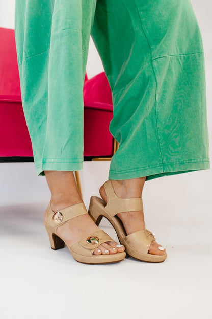 Patrizia Light Tan Dade Woven Heels - Macoma Boutique302 Wedges & Heels