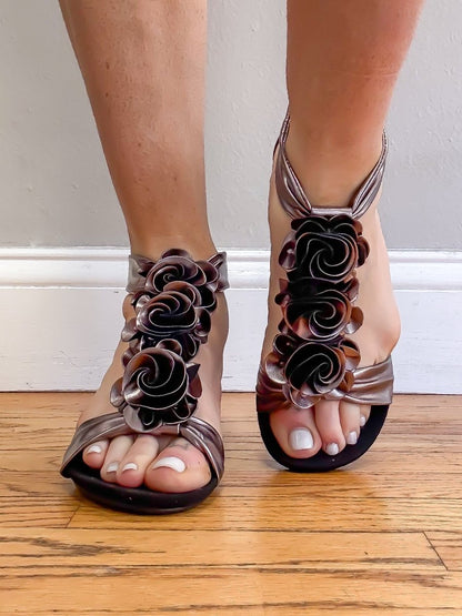 Patrizia Pewter Harlequin Wedges - Macoma Boutique302 Wedges & Heels