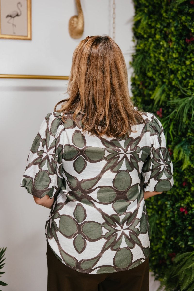Pattern Play Top - Macoma Boutique100 Short Sleeve
