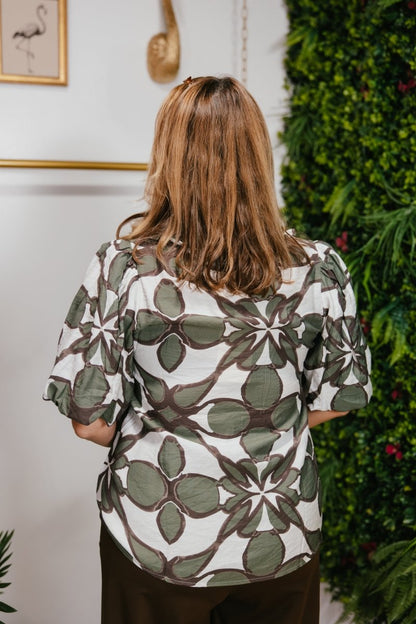 Pattern Play Top - Macoma Boutique100 Short Sleeve