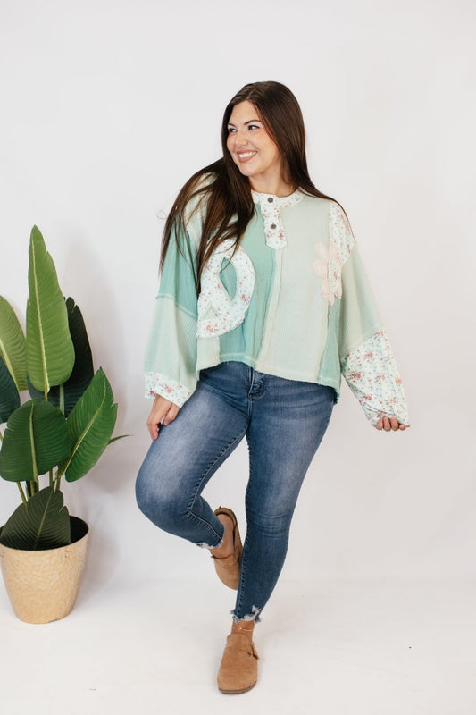 Peace & Petals Top - Macoma Boutique120 Long Sleeve
