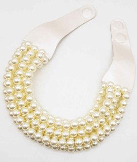Pearl Beaded Multi Layered Necklace In Cream - Macoma Boutique310 Accessories/Jewelry