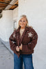 Pearls & Patches Jacket In Chocolate - Macoma Boutique240 Jackets/Blazers