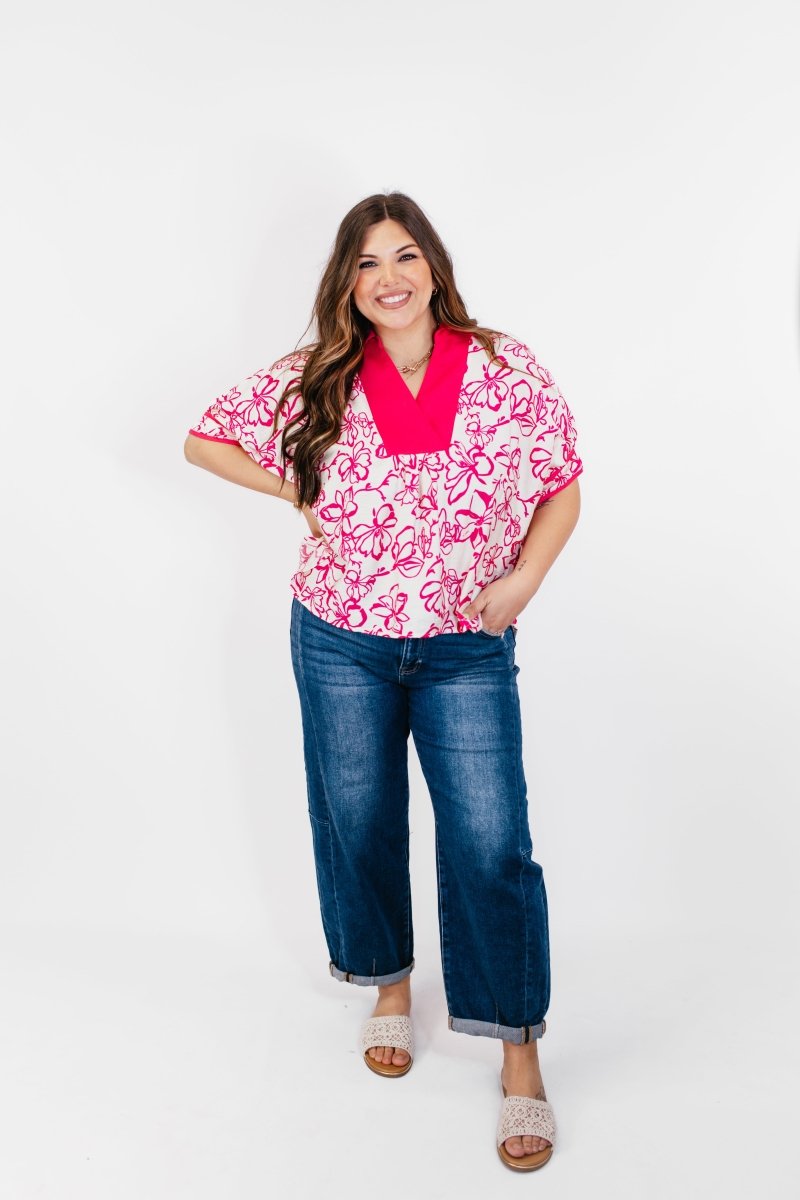 Petal Edge Top - FINAL SALE - Macoma Boutique100 Short Sleeve