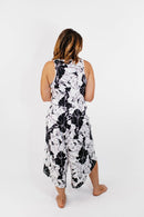 Phierce Fashions Jumpsuit in Black and White Floral - Reg/Curvy FINAL SALE - Macoma Boutique260 Jumpsuits/Rompers/Overalls