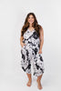 Phierce Fashions Jumpsuit in Black and White Floral - Reg/Curvy FINAL SALE - Macoma Boutique260 Jumpsuits/Rompers/Overalls
