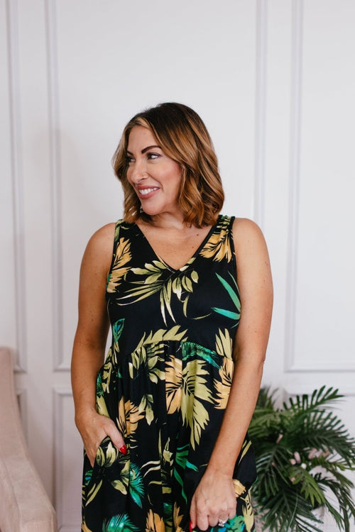 Phierce Fashions Jumpsuit in Tropical - Reg/Curvy FINAL SALE - Macoma Boutique260 Jumpsuits/Rompers/Overalls